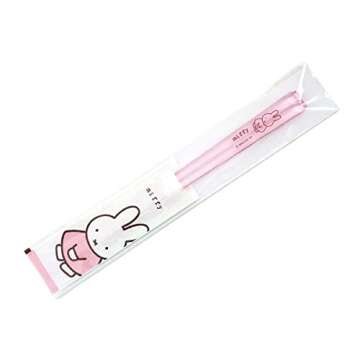 Dick Bruna 490583 Miffy Clear Chopsticks 9.1 inches (23 cm) Miffy Cotton, Light Pink, Made in Japan