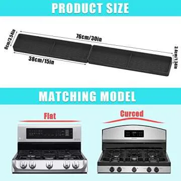 Silicone Stove Shelf - Magnetic 30 Inch Kitchen Space Saver
