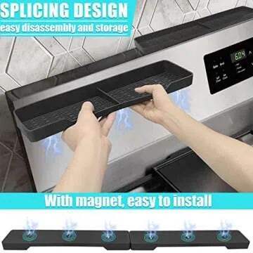 Silicone Magnetic Kitchen Stove Shelf for Easy Organization