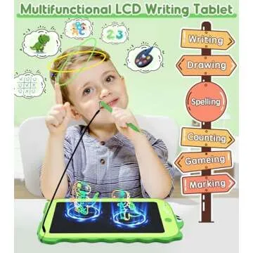 AiTuiTui LCD Writing Tablet Kids Toys for Girls Boys Age 2-3 Gift Ideas, Dinosaur Colorful Doodle Bo...
