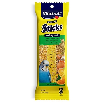 Vitakraft Crunch Sticks for Parakeets - 3 Flavors, 2.4 oz
