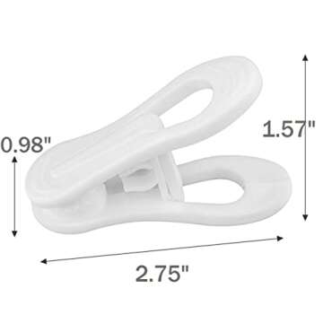 Corodo Plastic Clips, 30 Pack White Multi-Purpose Hanger Clips for Hangers, Finger Clips for Baby Hangers, Pants Hangers