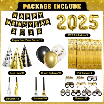 Complete Happy New Year Decorations Kit for 20 Guests