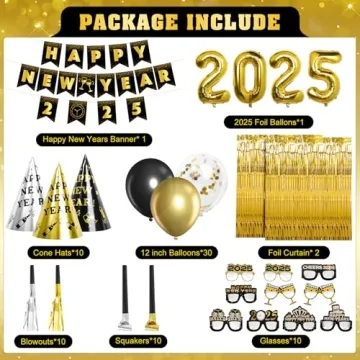 Complete Happy New Year Decorations Kit for 20 Guests