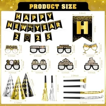 Complete Happy New Year Decorations Kit for 20 Guests