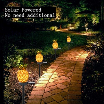Charming Garden Decor Solar Pineapple Lights - 2 Pack