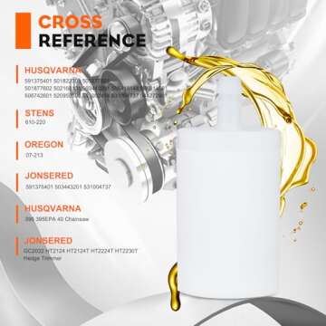 Hipa 591375401 Chainsaw Fuel Filter Compatible with Husqvarna Models 460 455 350 55 36 40