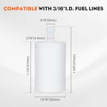 Hipa 591375401 Chainsaw Fuel Filter for Husqvarna Models