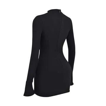 YMDUCH Women's Long Sleeve Bodycon Mini Dress for Every Occasion