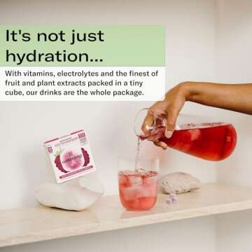 Waterdrop Hydration Cubes, 4 Flavor Variety Pack, Vitamin C, E, B1, B3, B6, B7 & Electrolyte Drops for Still & Sparkling Water, On The Go, Low Calorie, Zero Sugar, Gluten Free, Non GMO, Vegan, 48 CT