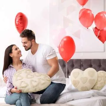 Suzile Heart-Shaped Throw Pillow Set for Valentine's Day