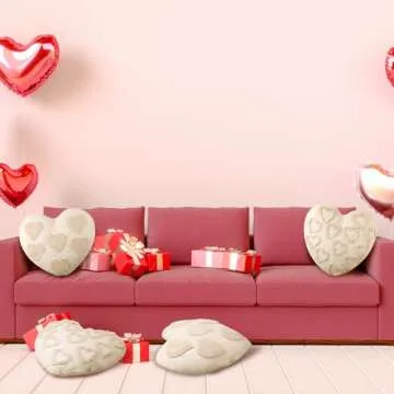 Suzile Heart-Shaped Throw Pillow Set for Valentine's Day