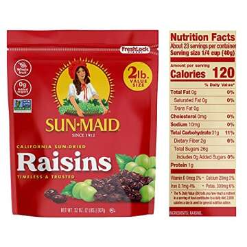 Sun-Maid California Sun-Dried Raisins - 32 oz Resealable Bag