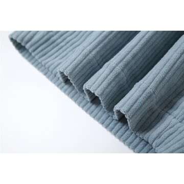 Monkay Women's Corduroy Pants Y2k Vintage Wide Leg Pants Mid Waist Elastic Waist Loose Fit Straight Pockets Trousers (Khaki,Large)