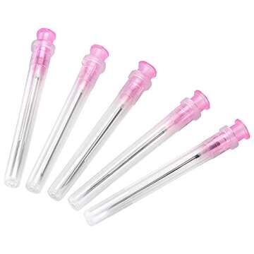 100 Pack 18 Gauge Needles 1/inch 38mm Laboratory Tools Individually Sealed