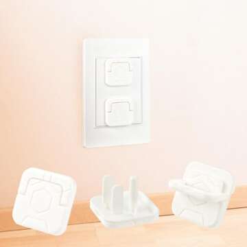 30 Pcs Outlet Covers, Baby Proofing Electrical Protector with Hidden Pull Handle, 3-Prong Improved S...