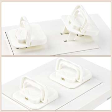 30 Pcs Outlet Covers, Baby Proofing Electrical Protector with Hidden Pull Handle, 3-Prong Improved Safety Plug Covers (White)