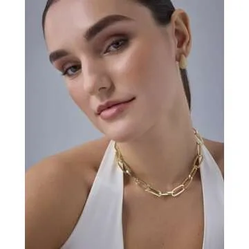 PAVOI Chunky Paperclip Necklace | 14K Gold Plated Design