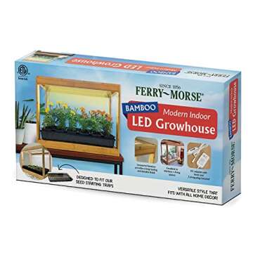 Ferry Morse Modern Indoor Bamboo LED Growhouse