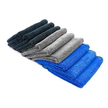 The Rag Company 9-Pack Premium Microfiber Drying Towels for Car Detailing