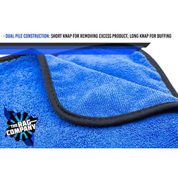 The Rag Company - Drying Towels for Car Detailing - Premium Microfiber Cloth Perfect for a Streak-Free Finish - Spectrum 420 Dark Pack - 420 GSM, 16" x 16" (9-Pack)
