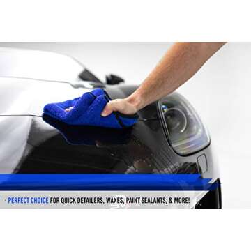 The Rag Company - Drying Towels for Car Detailing - Premium Microfiber Cloth Perfect for a Streak-Free Finish - Spectrum 420 Dark Pack - 420 GSM, 16" x 16" (9-Pack)