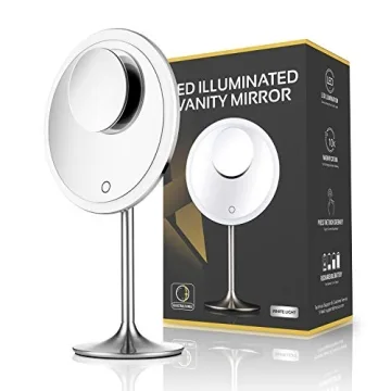 Miusco 9" Lighted Makeup Mirror Pro 5X 10X Magnification