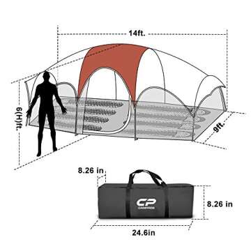 CAMPROS 8-Person Waterproof Family Camping Tent
