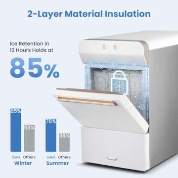 Gevi Quiet Countertop Nugget Ice Maker for Chewable Ice