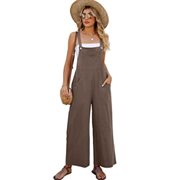 COZYPOIN Women's Stylish Cotton Bib Overalls for Summer Fashion