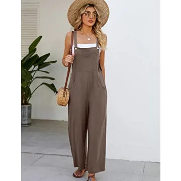 Stylish COZYPOIN Women's Cotton Bib Overalls for Summer