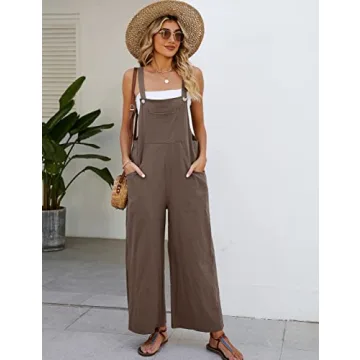 Stylish COZYPOIN Women's Cotton Bib Overalls for Summer