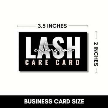 Cute Modern Lash Extension After Care Cards/Pack of 55 business card size. Eyelash extensions suppli...