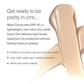 Supergoop! Zincscreen - 1.7 fl oz - SPF 40 PA+++ 100% Mineral Face Lotion & Broad Spectrum Sunscreen...