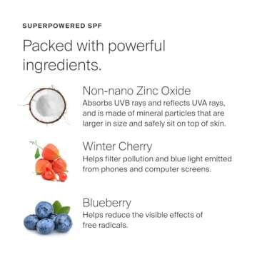 Supergoop! Zincscreen - 1.7 fl oz - SPF 40 PA+++ 100% Mineral Face Lotion & Broad Spectrum Sunscreen - Non-nano Zinc Oxide for Daily UV Protection - Lightweight, Blendable Formula with Pink Hue