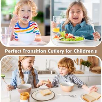 DRKIO Kids Stainless Steel Utensils Set - Safe & Fun