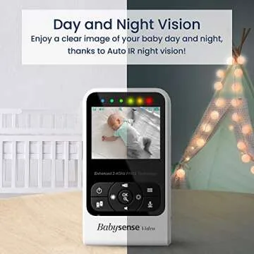 Babysense Video Baby Monitor with Two Cameras and Audio