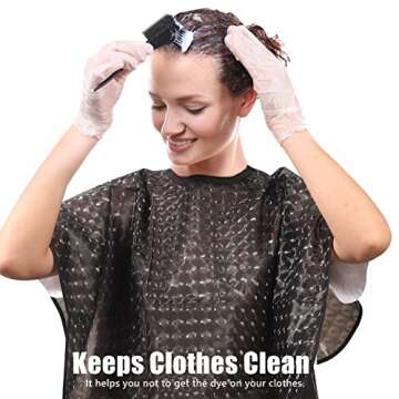 YELEGAI Waterproof Hair Dye Cape - Unisex, Reusable, Easy Care