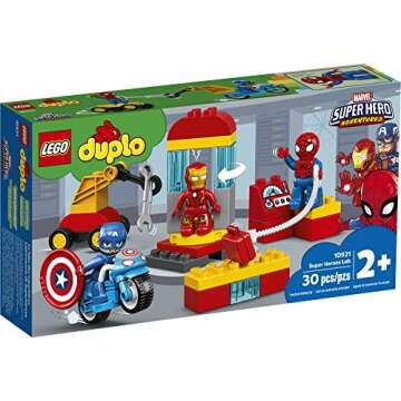 LEGO DUPLO Super Heroes Lab 10921 Marvel Avengers Superheroes Construction Toy and Educational Playset for Toddlers (29 Pieces)
