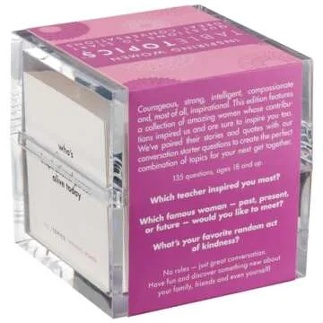 TableTopics Inspiring Women - 135 Conversation Cards with Inspirational Quotes and Questions for Discussions - Historical and Current Female Role Models