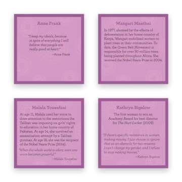 TableTopics Inspiring Women - 135 Conversation Cards with Inspirational Quotes and Questions for Discussions - Historical and Current Female Role Models