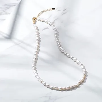 Elegant Pearl Choker Necklace for Women - Handmade Vintage Jewelry