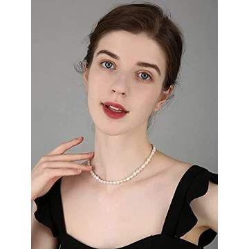 Elegant Pearl Choker Necklace for Women - Handmade Vintage Jewelry