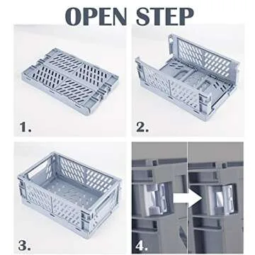 Xuanmuque Colorful 5-Pack Collapsible Storage Baskets