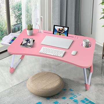 Slendor Laptop Desk - Foldable Bed Stand for Comfort