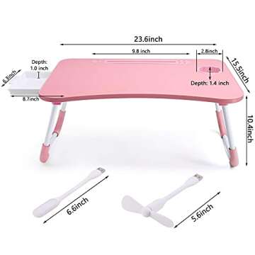 Slendor Laptop Desk - Foldable Bed Stand for Comfort