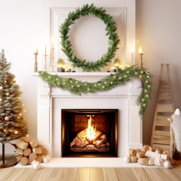 Elegant 6FT Norfolk Pine Garland with LED Lights