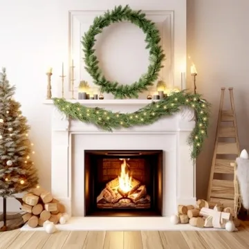 Elegant 6FT Norfolk Pine Garland with LED Lights