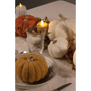 Wool Pumpkin Set - Perfect for Fall & Thanksgiving Decor