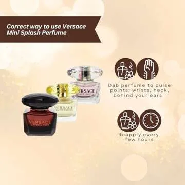 Versace Perfume for Women Variety 3-Piece Mini Gift Set – Yellow Diamond, Crystal Noir, Bright Crystal